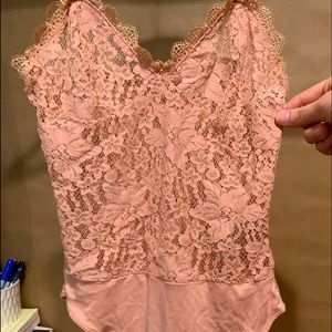 Blush Pink Laced Bodysuit